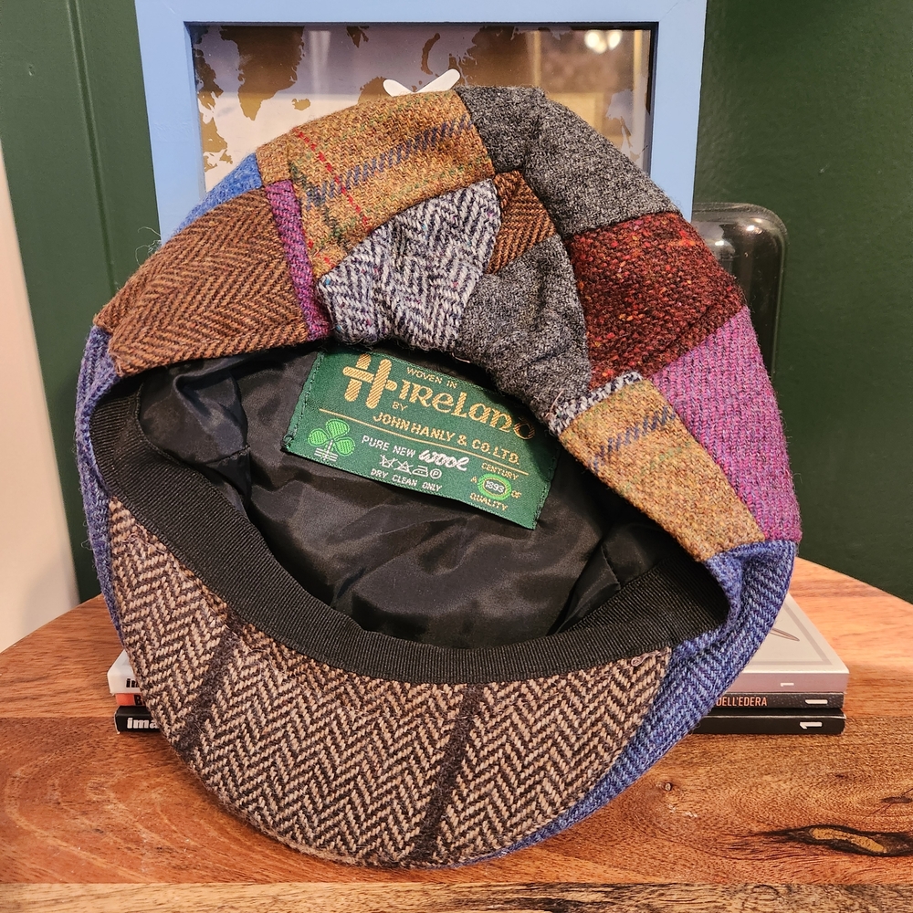 Multicolor Patchwork Tweed Cap - image 1
